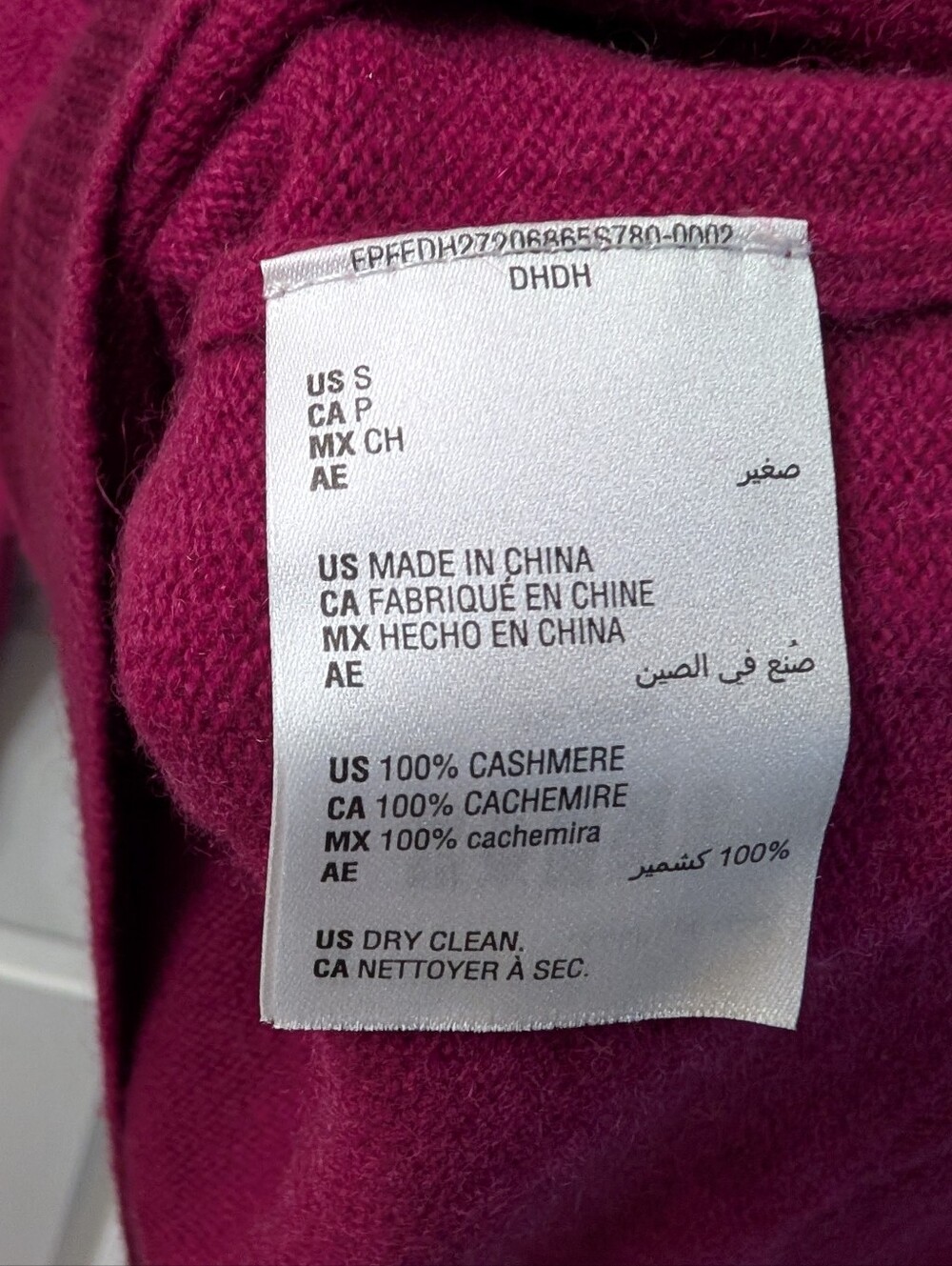 100% Cashmere Soft V-Neck Sweater in Deep Berry - Picture 3 of 4